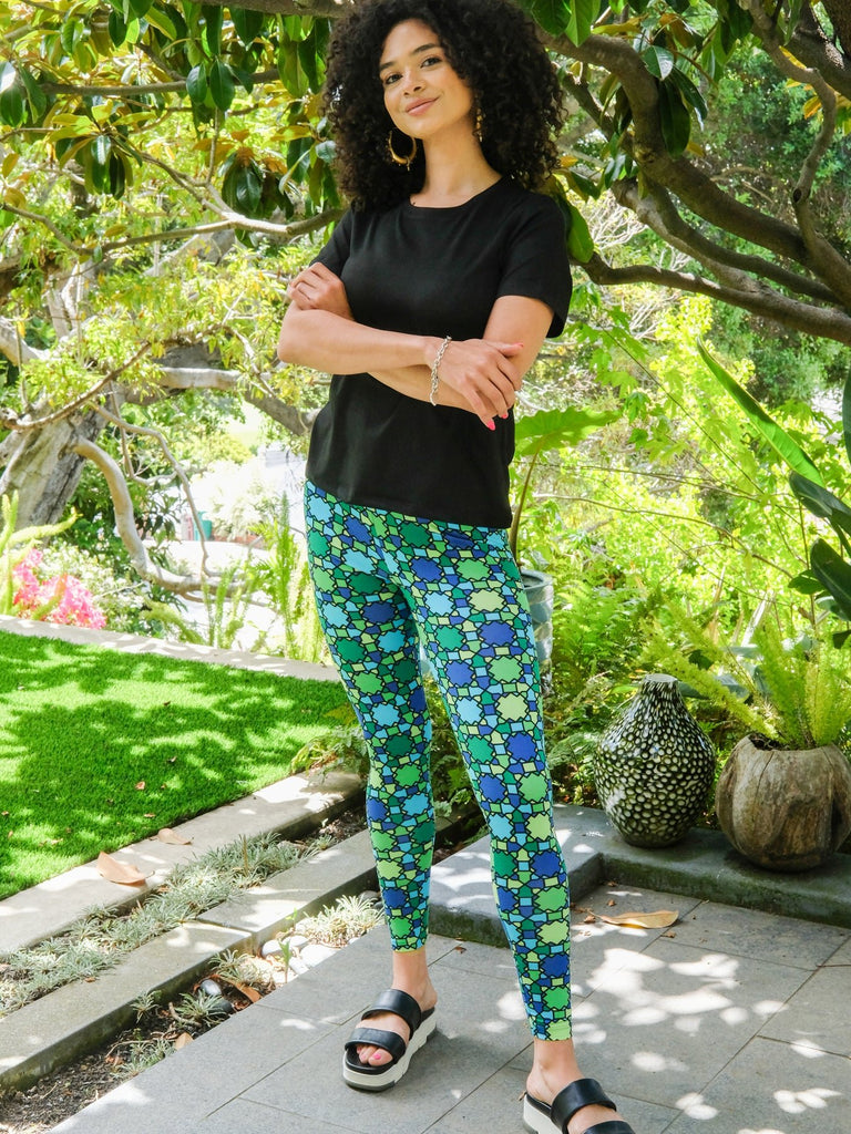 REESE legging Stained Glass - Lesley Evers-colorful leggings-legging-leggings