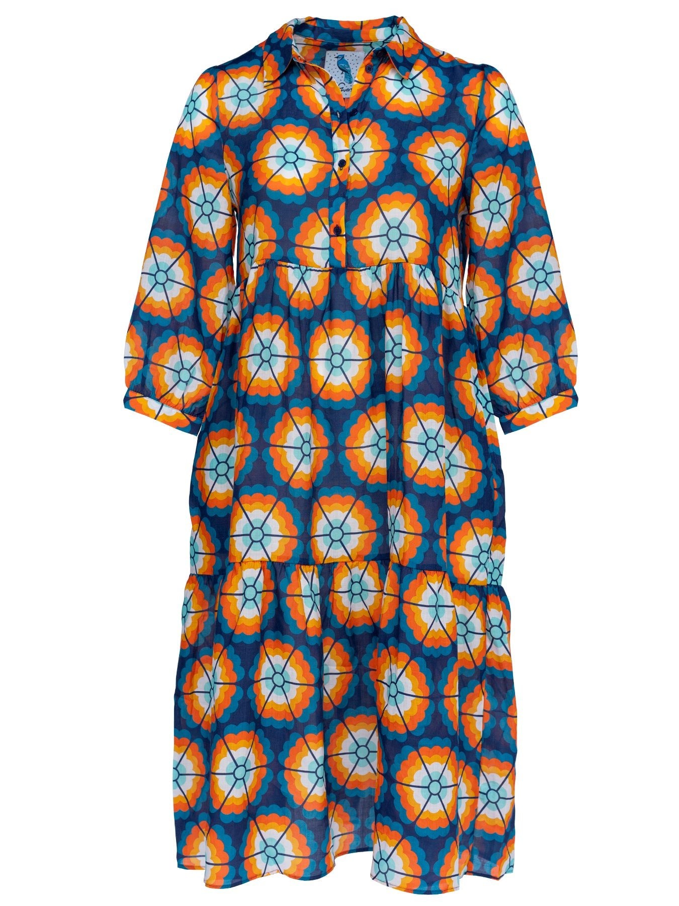 RUTHIE dress Morning Glory Navy - Lesley Evers-Dress-easter dress-morning glory