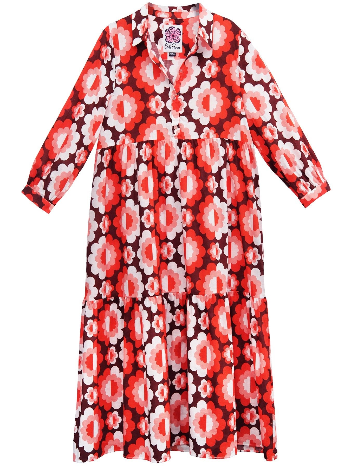RUTHIE dress Zinnia Red - Lesley Evers-Best Seller-Dress-easter dress