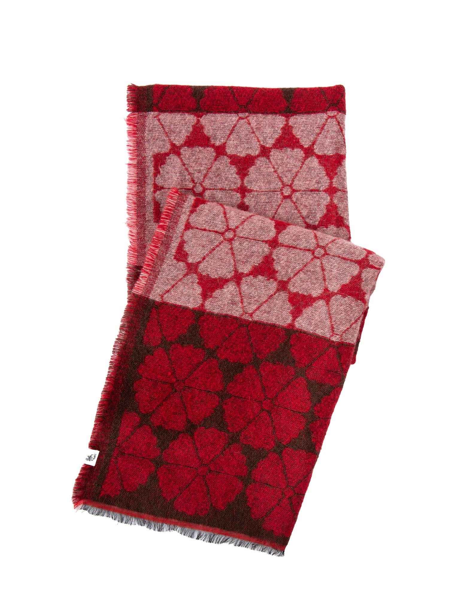 SHANNON scarf Morning Glory Red and Burgundy - Lesley Evers-Accessories-gifts under $75-scarf