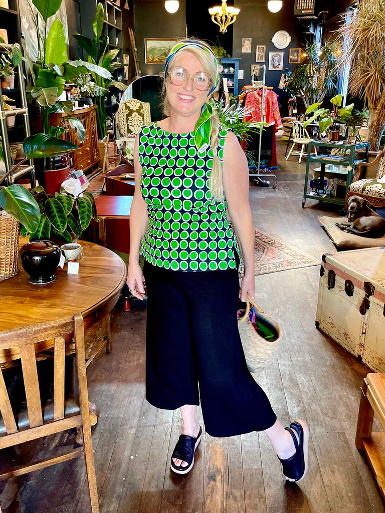 STELLA top Green Dots - Lesley Evers-Green-Shop-Shop/All Products