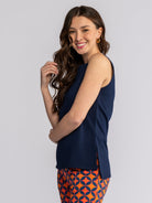 STELLA top Navy - Lesley Evers-Navy-Shop-Shop/All Products