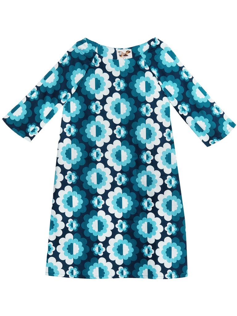 TATUM dress Zinnia Blue - Lesley Evers-cotton-cotton dress-dress