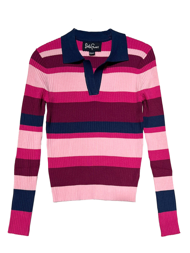 TAYLOR knit top Pink Stripe - Lesley Evers-Shop-Shop/All Products-Shop/Separates