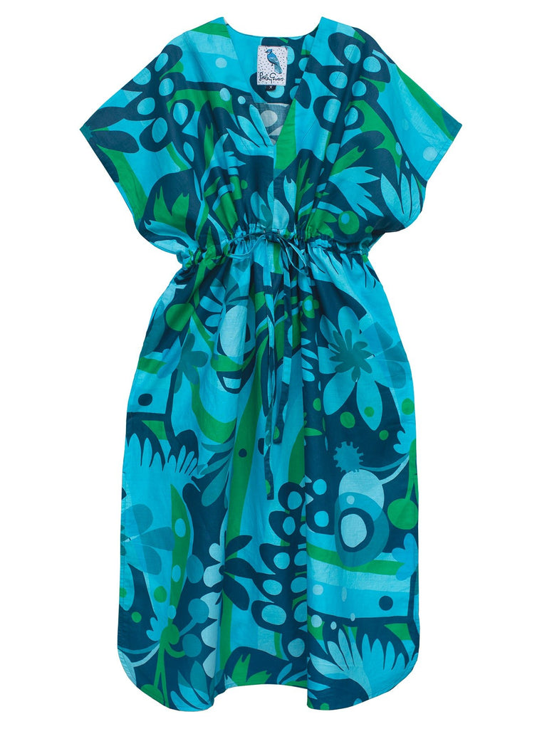 TEGAN caftan Kalamazoo Aqua - Lesley Evers-Best Seller-Blue-blue dress