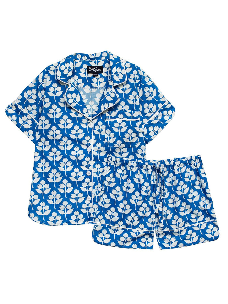 ZOEY pajama set Blueberries - Lesley Evers-Blue-blueberries-cotton PJs