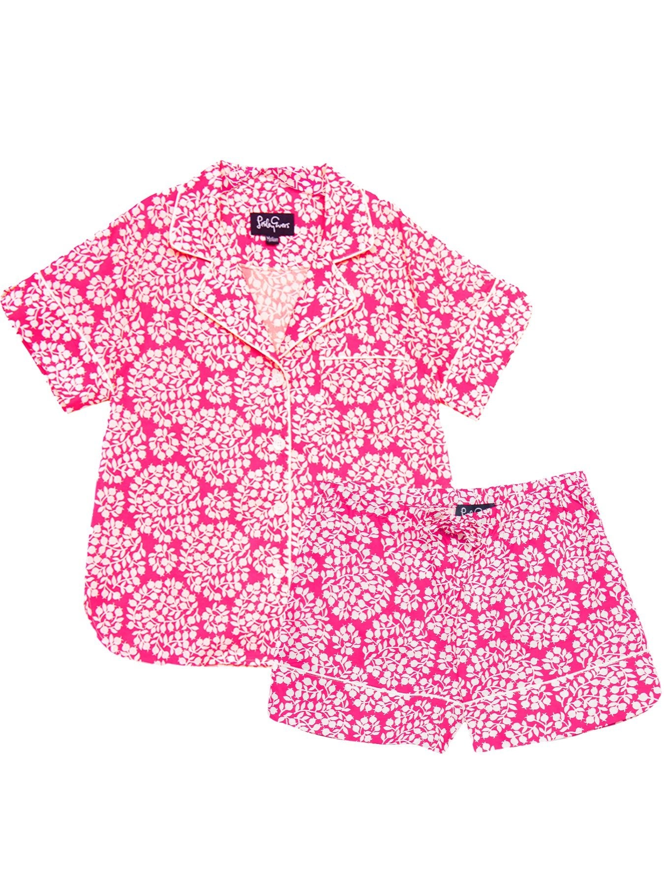 ZOEY pajama set Flower Ball Pink - Lesley Evers-cotton PJs-flower ball-flower ball pink